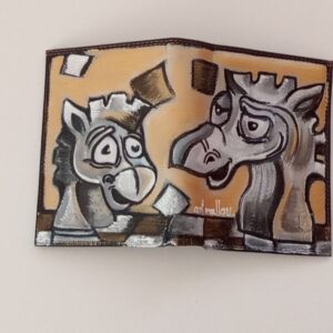 Hand-Painted Wallet Owl