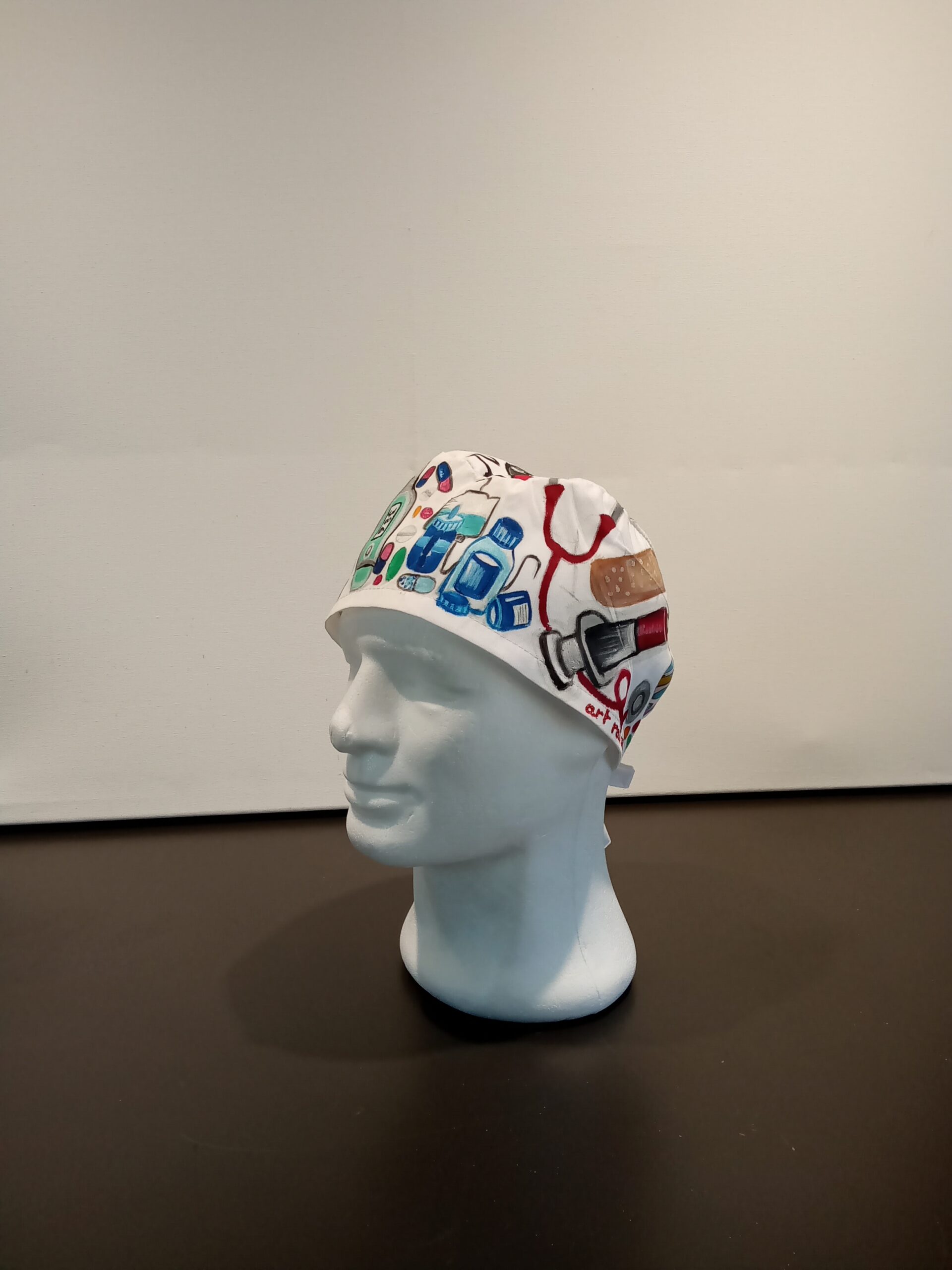 Medical Cap White Comic Care - Image 2