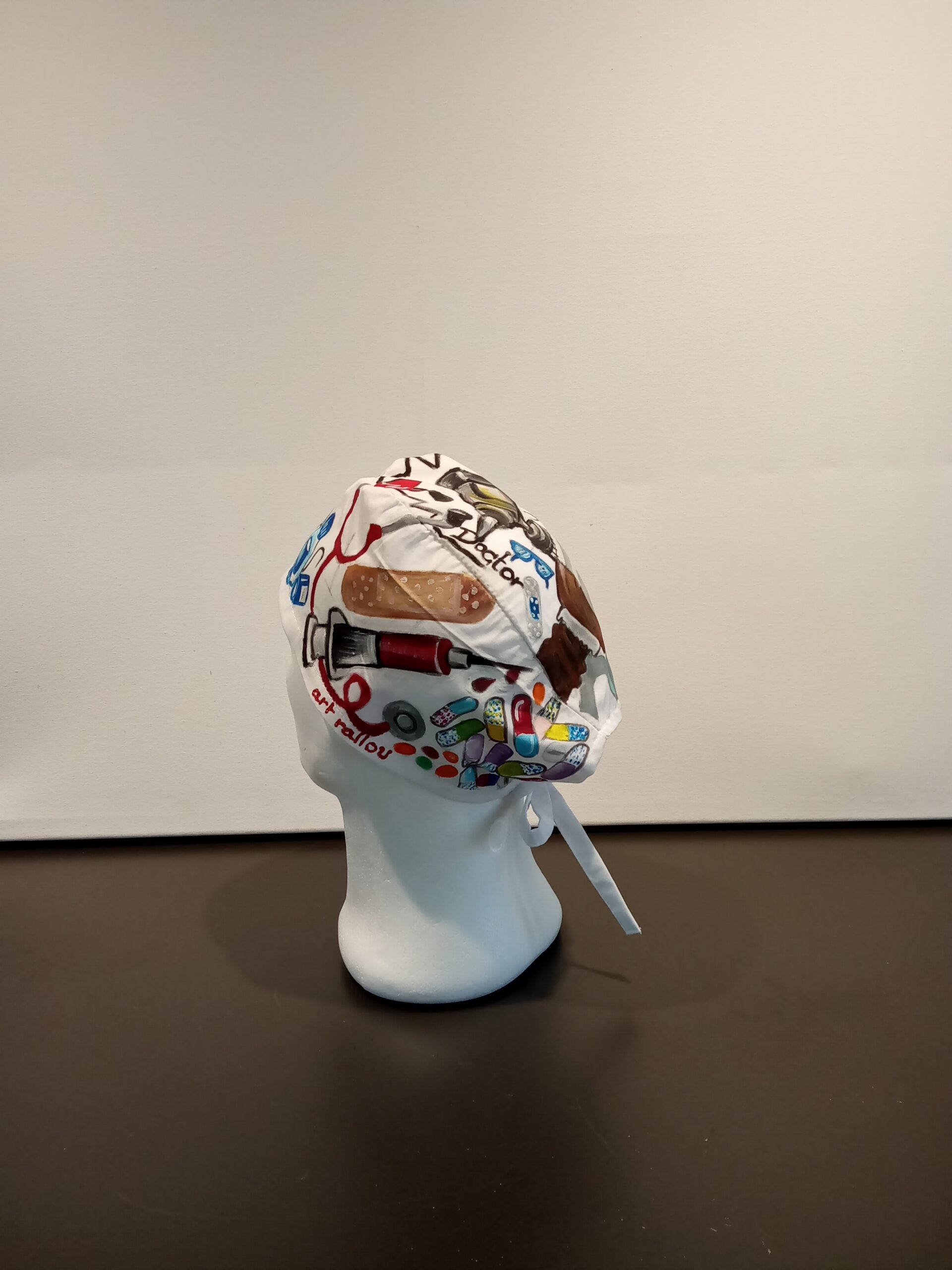 Medical Cap White Comic Care - Image 3