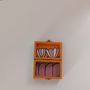 Small Jewelry Box Orange Leaves