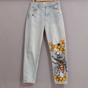 Denim Pants Yellow Cartoon