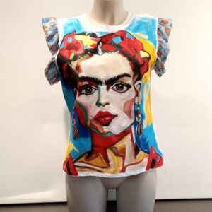 T-shirt Frida Color Portrait